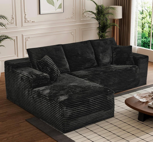 🛋️ The Raven – 2-Piece Black Sectional (Brand New)