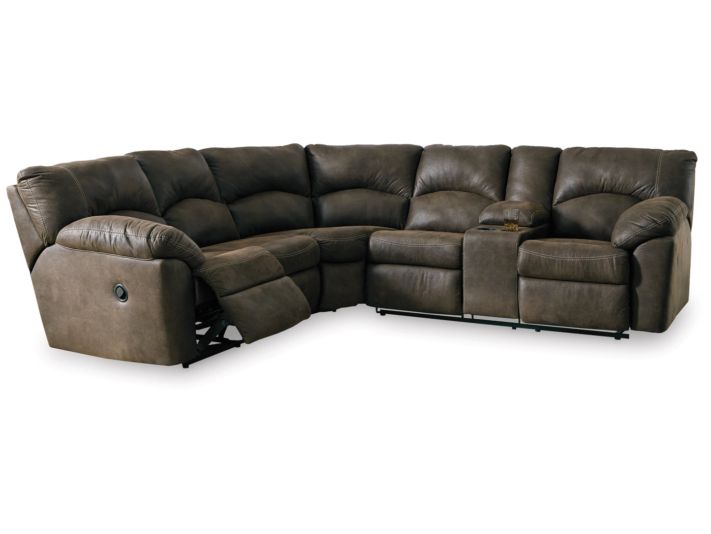 ποΈ Dirty Dom β Manual Brown Reclining Sectional (Brand New)