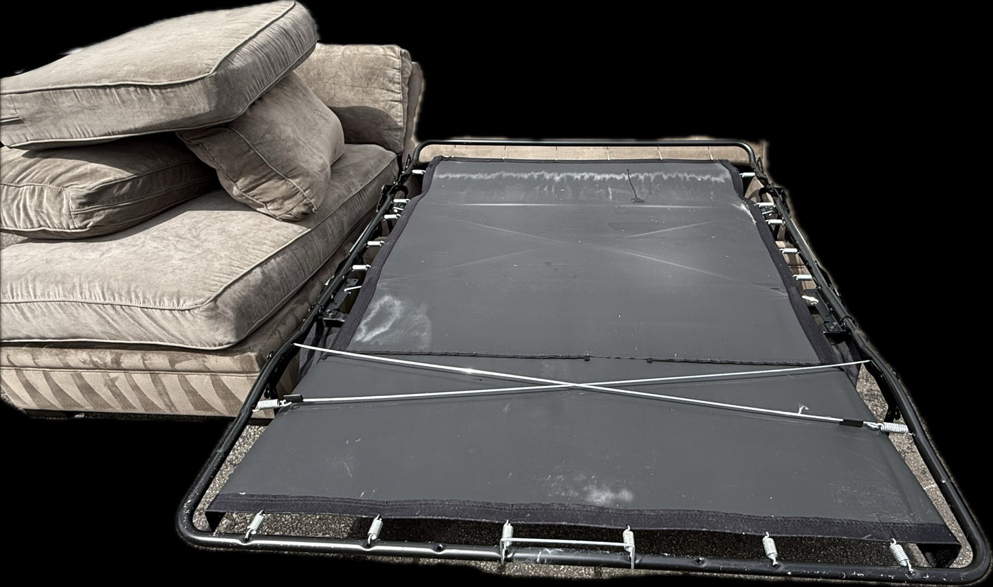 ποΈ Brown Sofa Sleeper β 2-Piece Sectional with Pull-Out Bed (Good Condition)