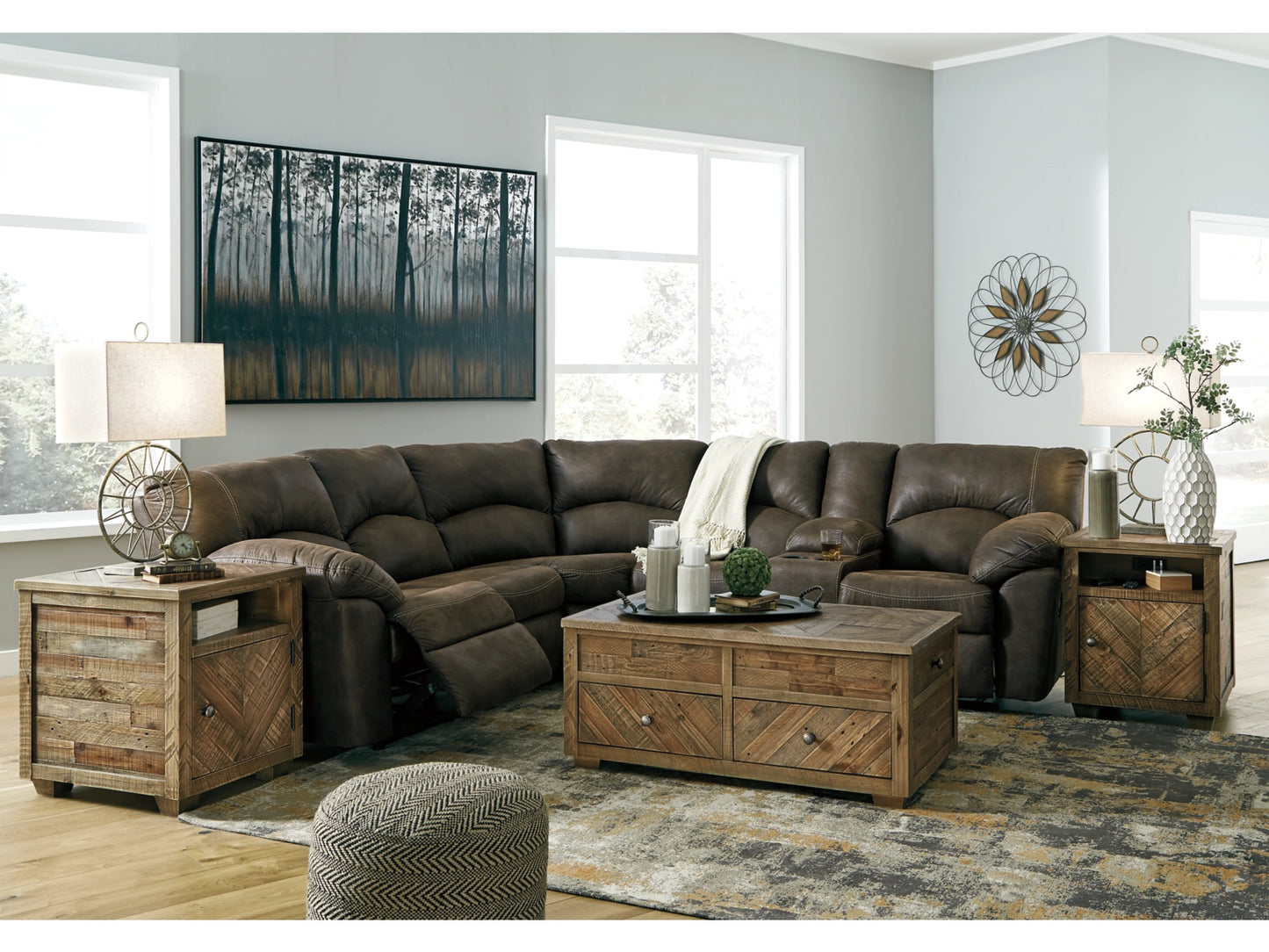 ποΈ Dirty Dom β Manual Brown Reclining Sectional (Brand New)