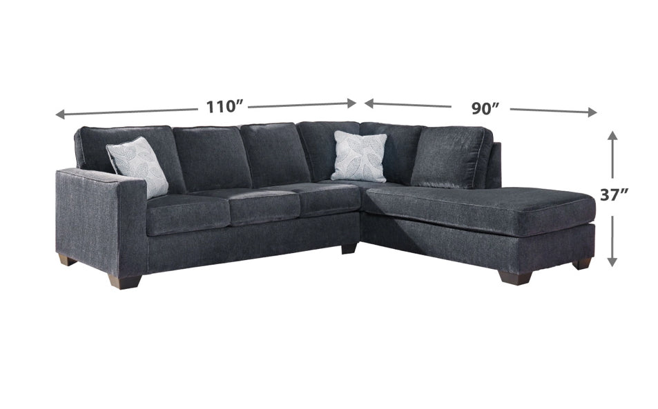 ποΈ Altari Slate β 2 Piece Sectional in Slate Gray (Brand New)