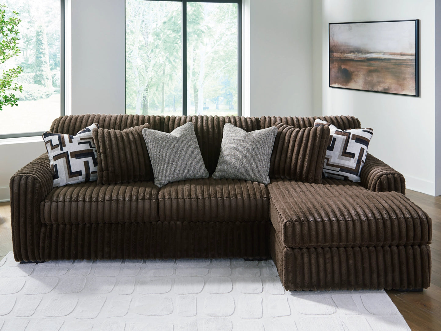 ๐๏ธ The Havana โ 2 Piece Sectional in Soft Brown (Brand New)