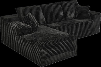 🛋️ The Raven – 2-Piece Black Sectional (Brand New)