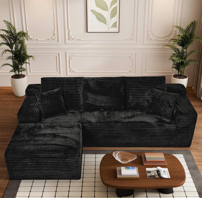 🛋️ The Raven – 2-Piece Black Sectional (Brand New)