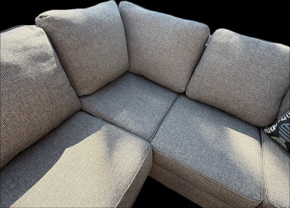 🛋️ The Oasis – 2-Piece Dark Gray Sectional w/ Throw Pillows (Great Condition)