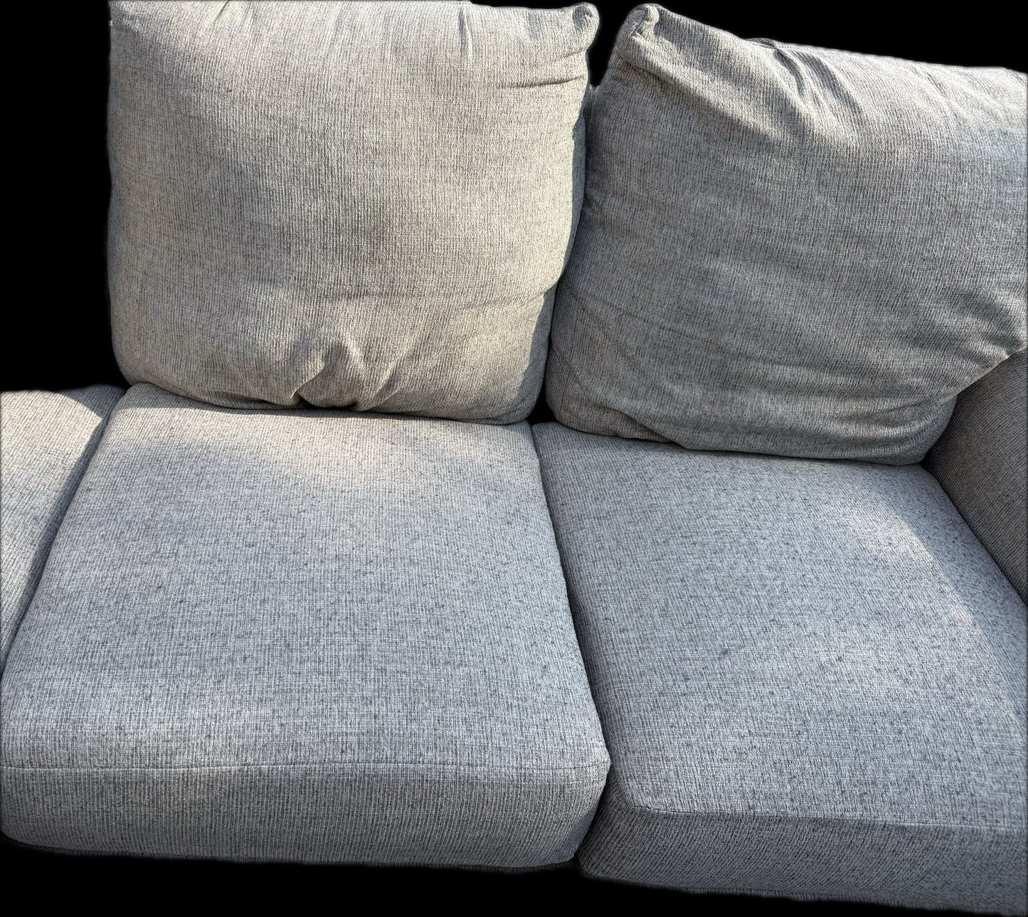 🛋️ Down And Dirty Special – The Kickback (2-Piece Gray Nailhead Sectional)