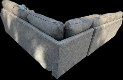 🛋️ The Oasis – 2-Piece Dark Gray Sectional w/ Throw Pillows (Great Condition)