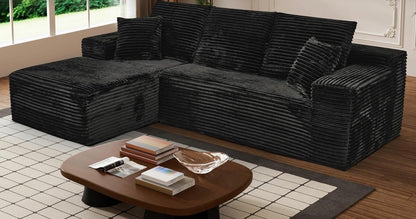 🛋️ The Raven – 2-Piece Black Sectional (Brand New)