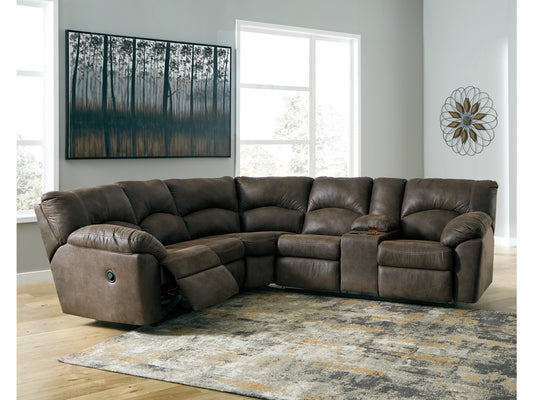 🛋️ Dirty Dom – Manual Brown Reclining Sectional (Brand New)