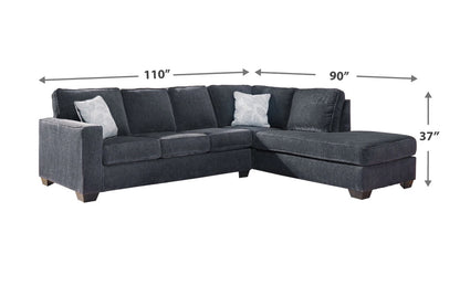 🛋️ Altari Slate – 2 Piece Sectional in Slate Gray (Brand New)