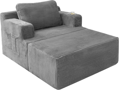 🛋️ Groovy Gray – 2-Piece Lounge Chaise (Brand New)