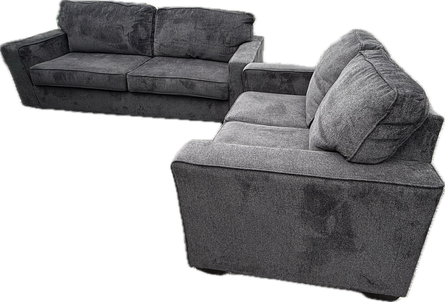 🛋️ The Altari Slate – Sofa + Loveseat Set (Excellent Condition)