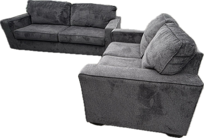 🛋️ The Altari Slate – Sofa + Loveseat Set (Excellent Condition)