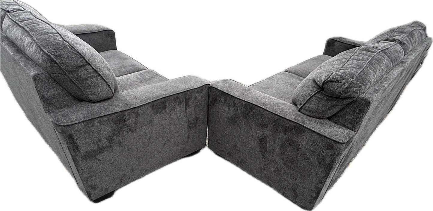 🛋️ The Altari Slate – Sofa + Loveseat Set (Excellent Condition)
