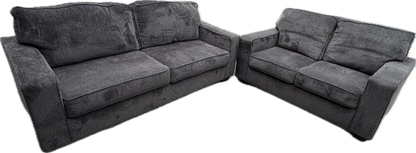 🛋️ The Altari Slate – Sofa + Loveseat Set (Excellent Condition)